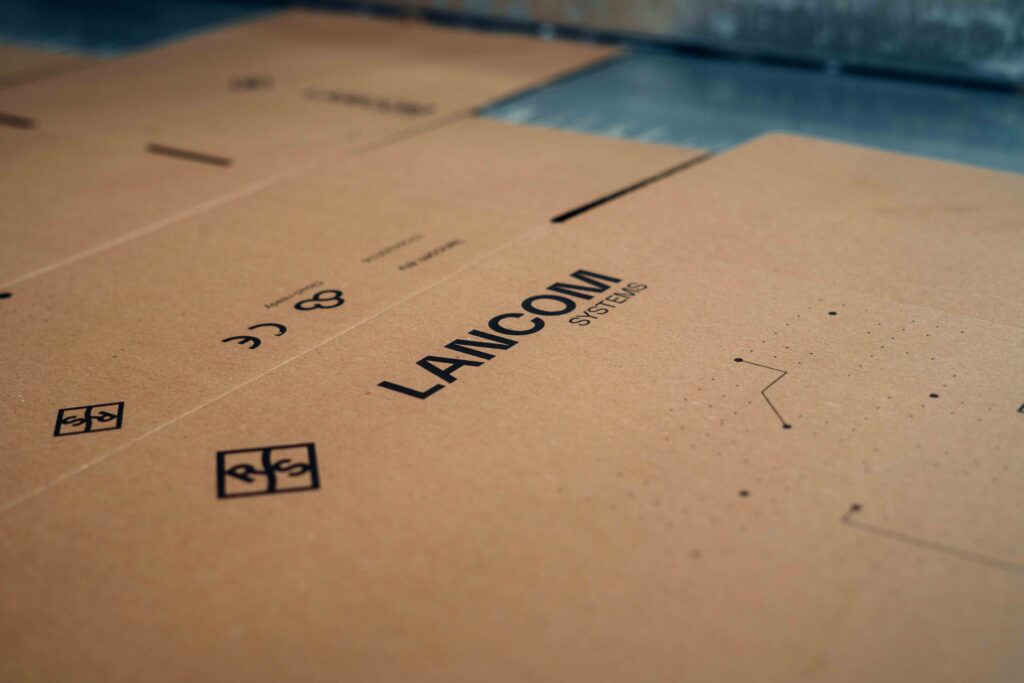 Verpackung bedruckt Nahaufnahme